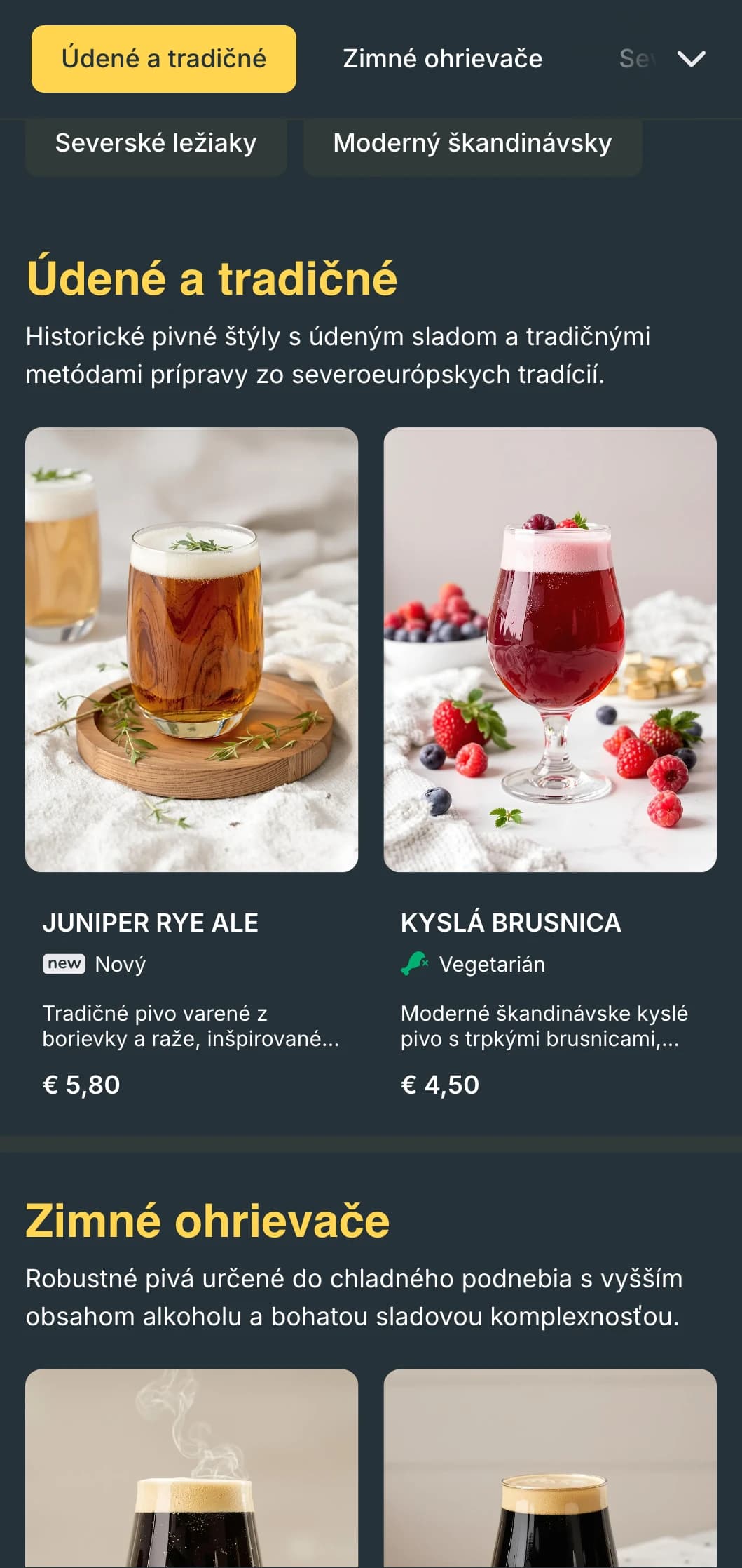 Čistý a minimalistický dizajn inšpirovaný škandinávskym štýlom s chladnými tónmi a jednoduchým, funkčným usporiadaním pre moderné pivárne.