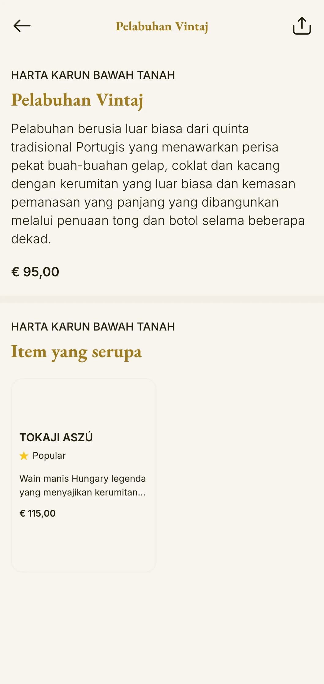 Templat senarai wain tradisional yang mesra dengan aksen ambar dan unsur warisan, sesuai untuk kilang wain dan restoran klasik.