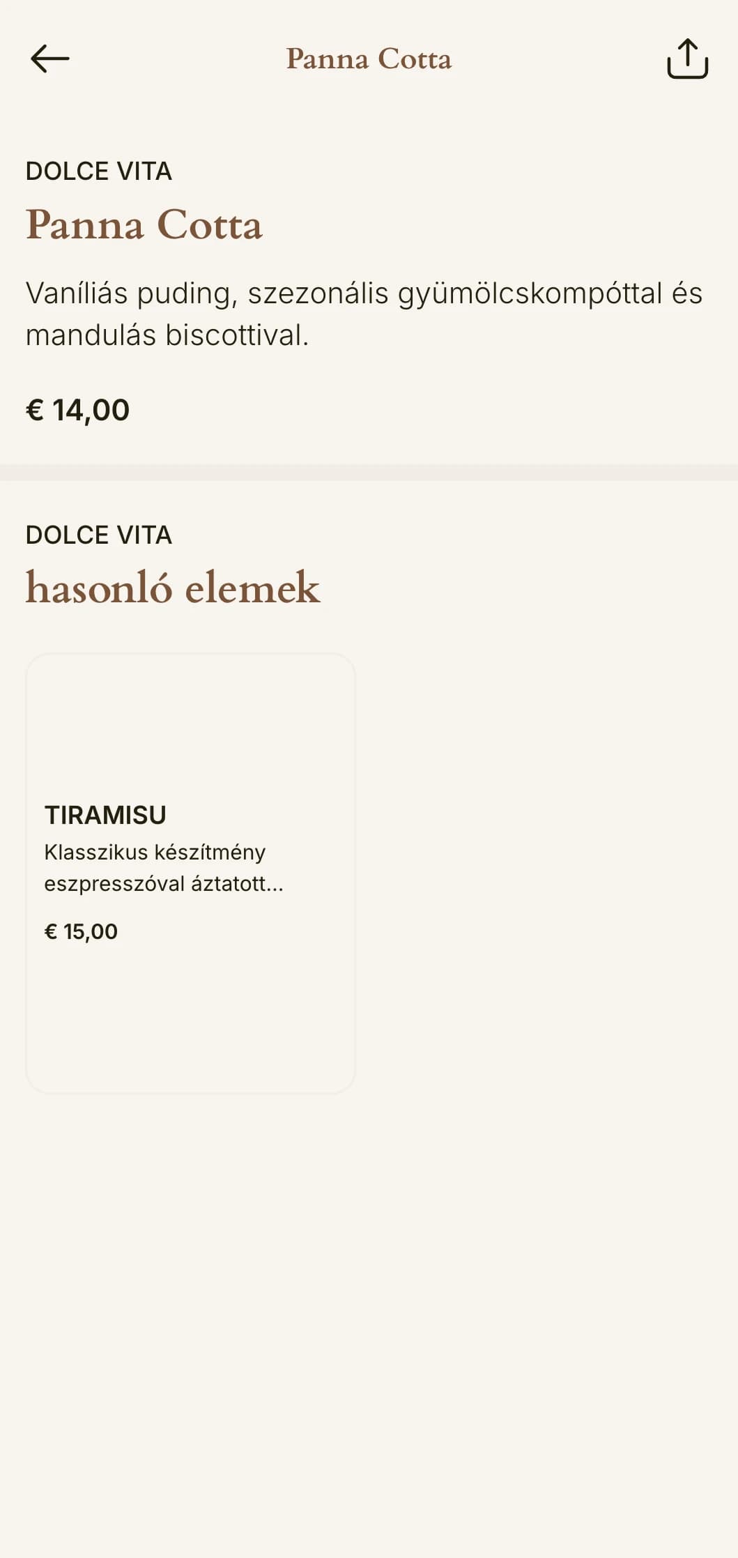 A toszkán esztétika által inspirált meleg és hívogató vacsora menü, terrakotta tónusokkal és klasszikus olasz elemekkel.