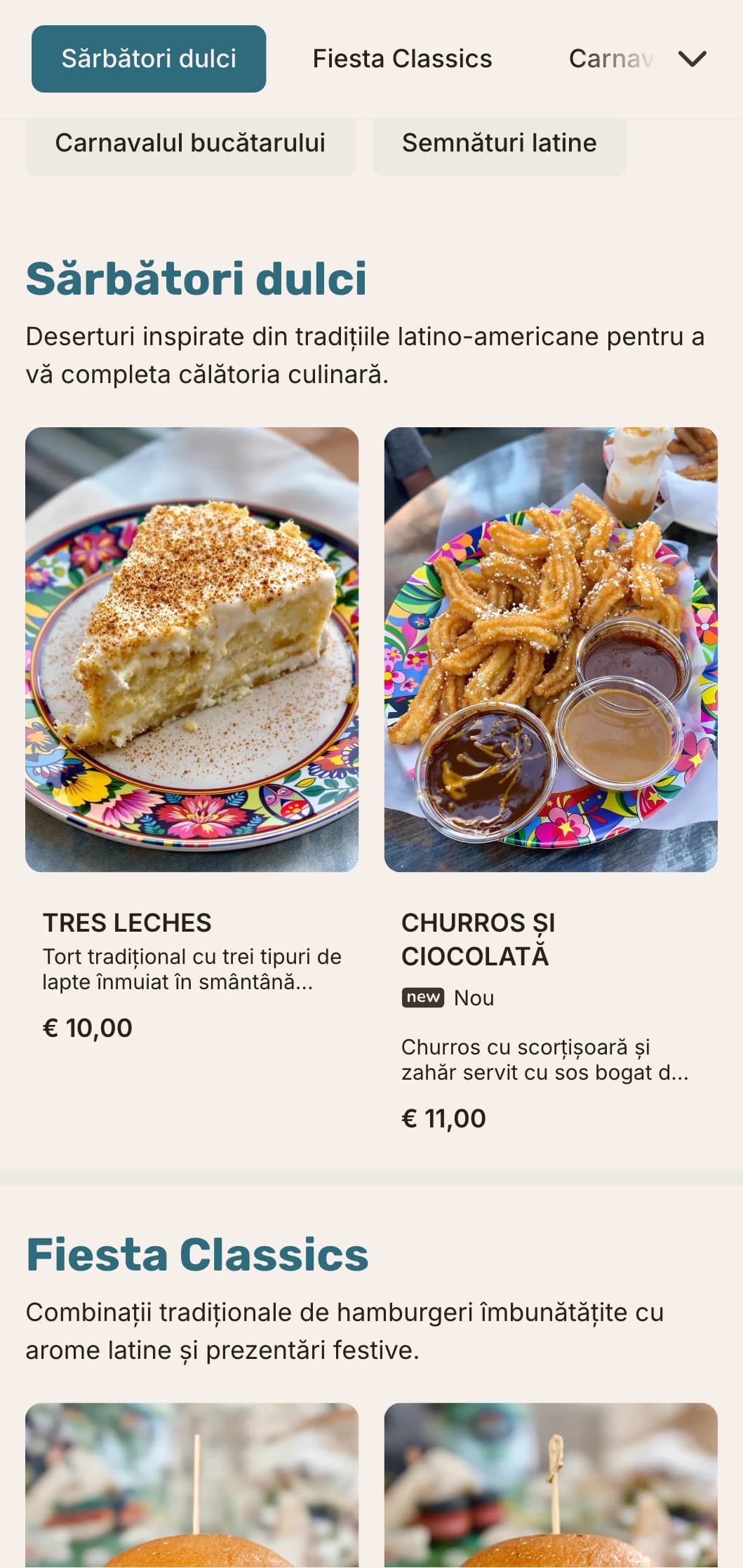 Burger fusion de inspirație latino-americană care celebrează arome vibrante și o atmosferă festivă.