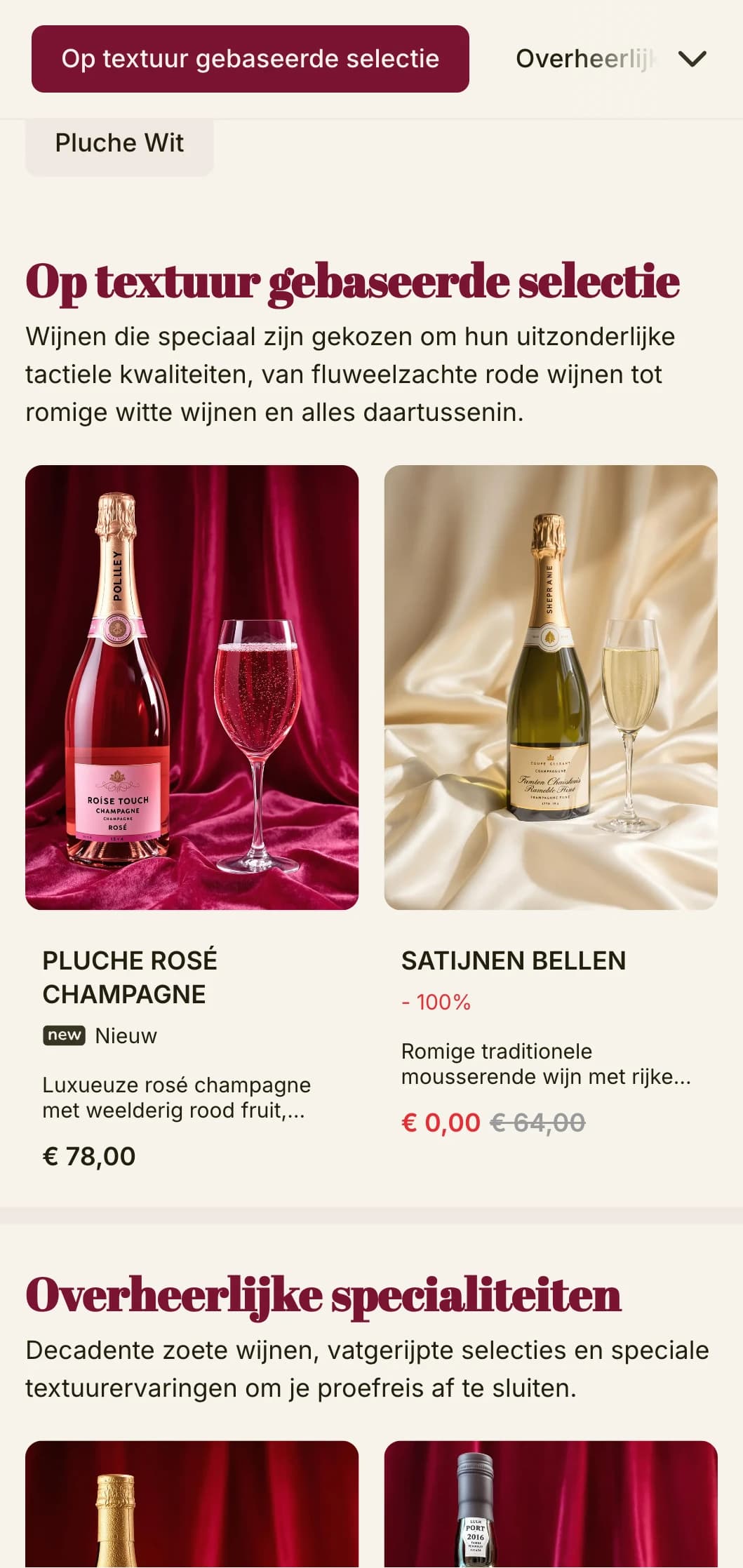 Dramatisch luxe sjabloon voor wijnkaart met dieprode accenten en verfijnde typografie, ideaal voor chique wijnlounges en uitgaansgelegenheden.