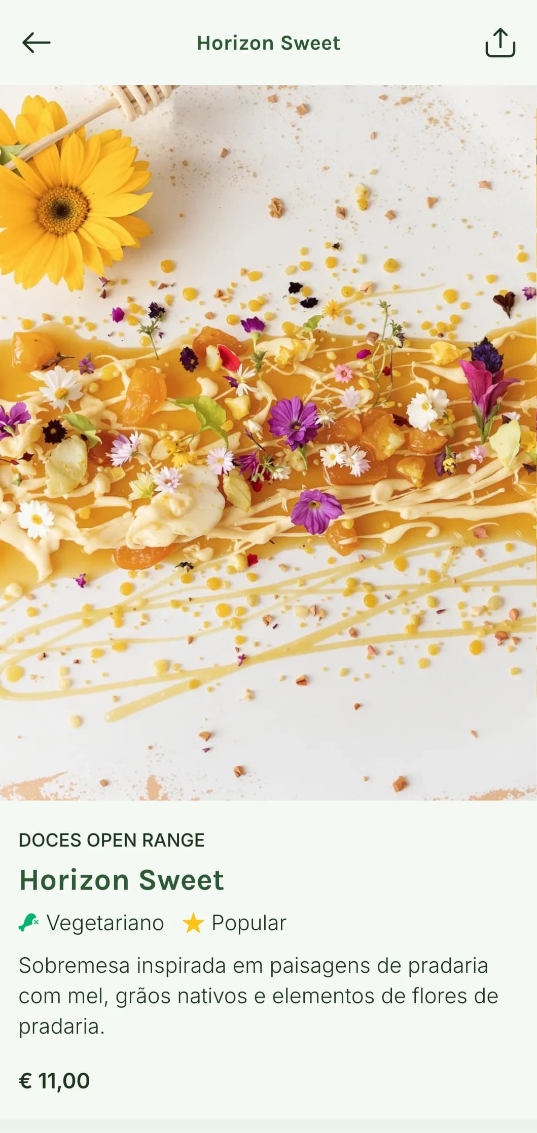 Design de cardápio de almoço expansivo e inspirado na pradaria, com elementos horizontais e abertura natural, ideal para restaurantes com vistas panorâmicas e culinária regional.