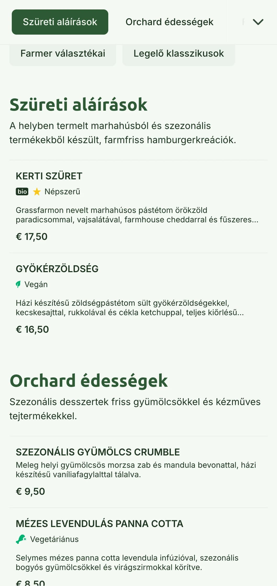 Egészséges farmtól az asztalig burger koncepció természetes zöldekkel és rusztikus elemekkel, amelyek kiemelik az összetevők minőségét.