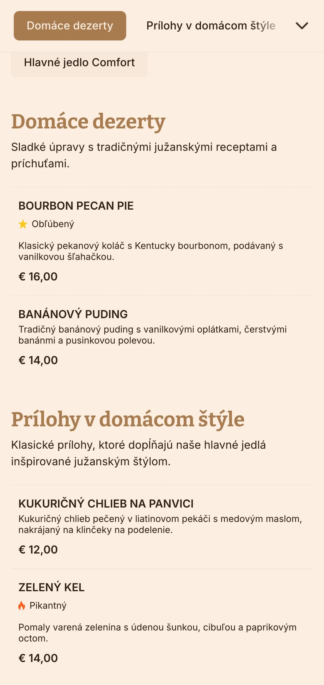 Hrejivý catering v južanskom štýle, ktorý ponúka klasiku, veľkorysé porcie a domácu prezentáciu na rodinné stretnutia a neformálne stretnutia.