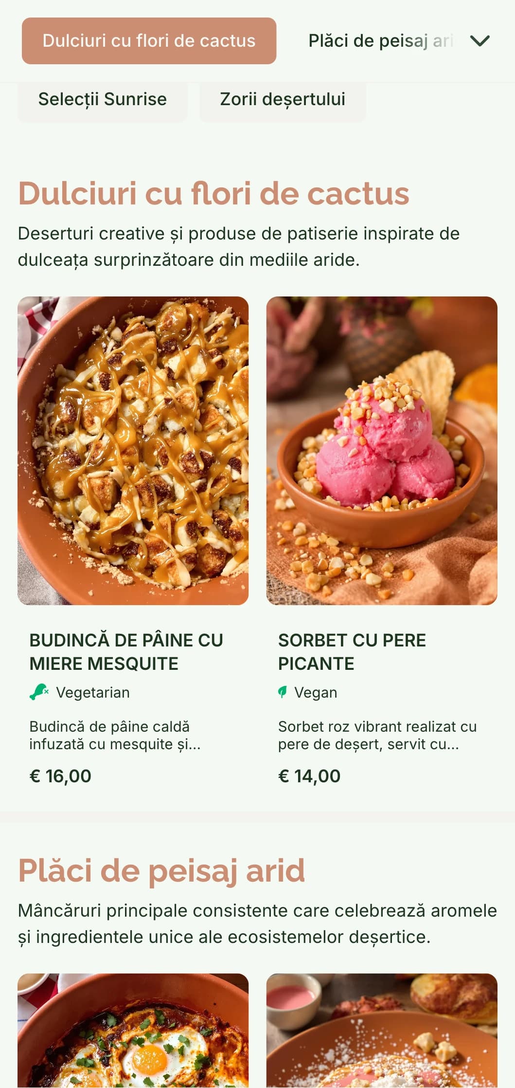 Șablon de brunch cald, pământesc, cu tonuri de teracotă, perfect pentru cafenele inspirate din sud-vest și decoruri aride.