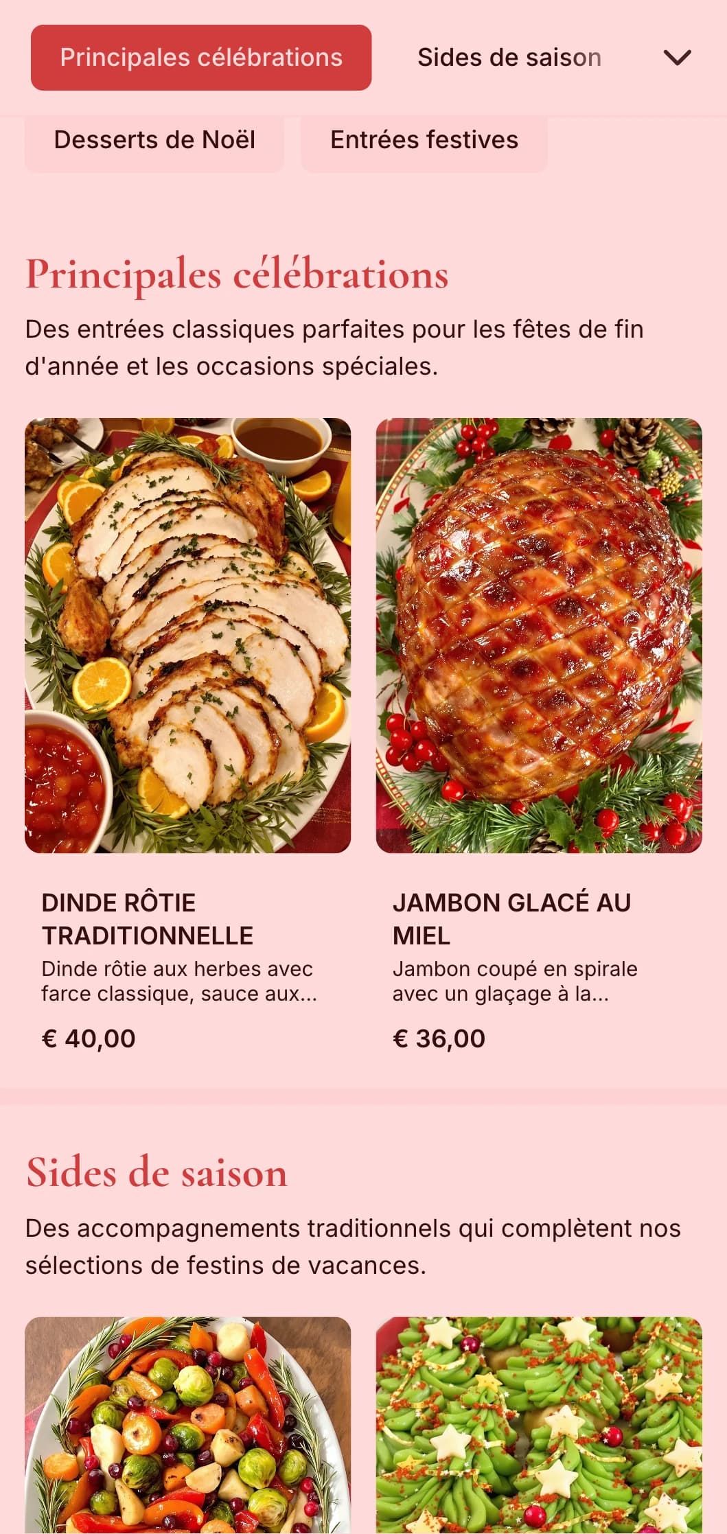 Restauration traditionnelle sur le thème des fêtes avec des spécialités saisonnières, une présentation festive et des éléments de célébration pour les rassemblements hivernaux et les occasions spéciales.