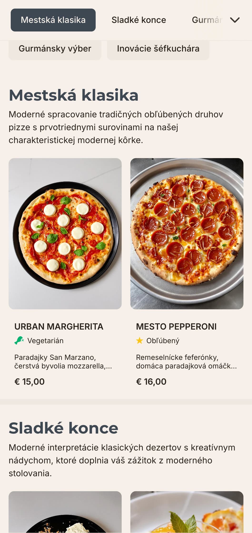 Moderný dizajn pizza menu s čistými líniami a minimalistickou estetikou, ideálny pre mestské pizzerie s elegantným prístupom.