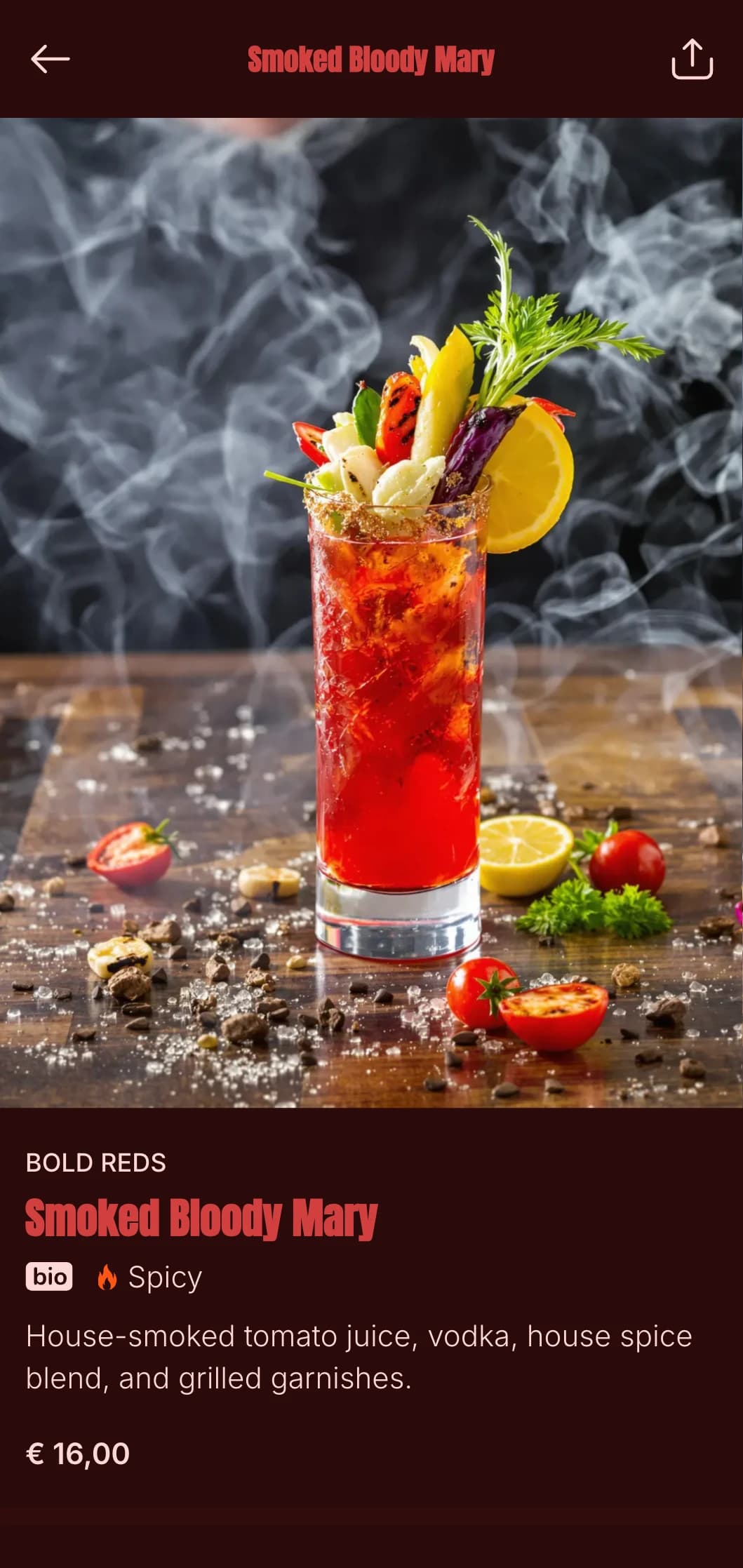 Strong red design with smoke and fire elements for barbecue and whiskey venues.
