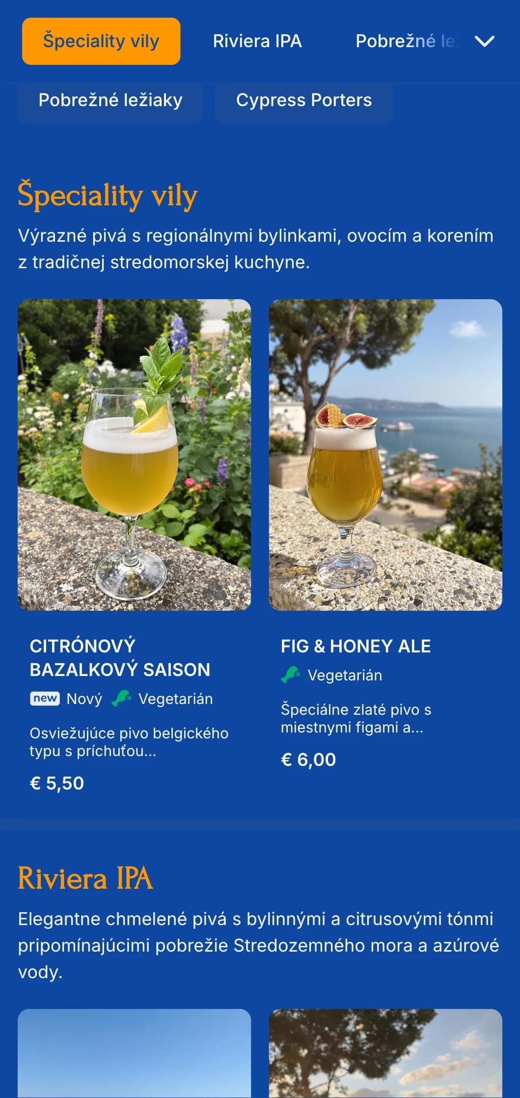Svetlý a vzdušný dizajn inšpirovaný stredomorskou pobrežnou estetikou je ideálny pre prímorské pivárne a dovolenkové destinácie.