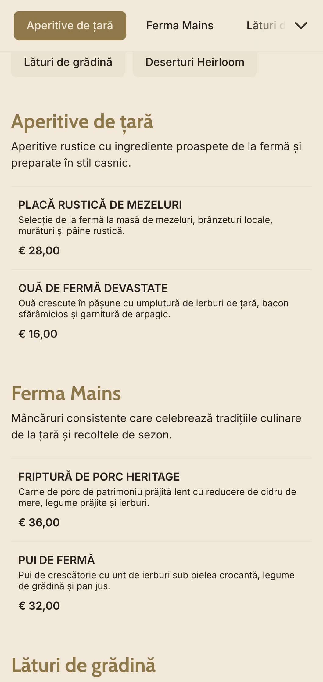 Catering sănătos de la fermă la masă cu ingrediente locale de sezon, servicii în stil familial și farmec de țară pentru sărbători rurale.