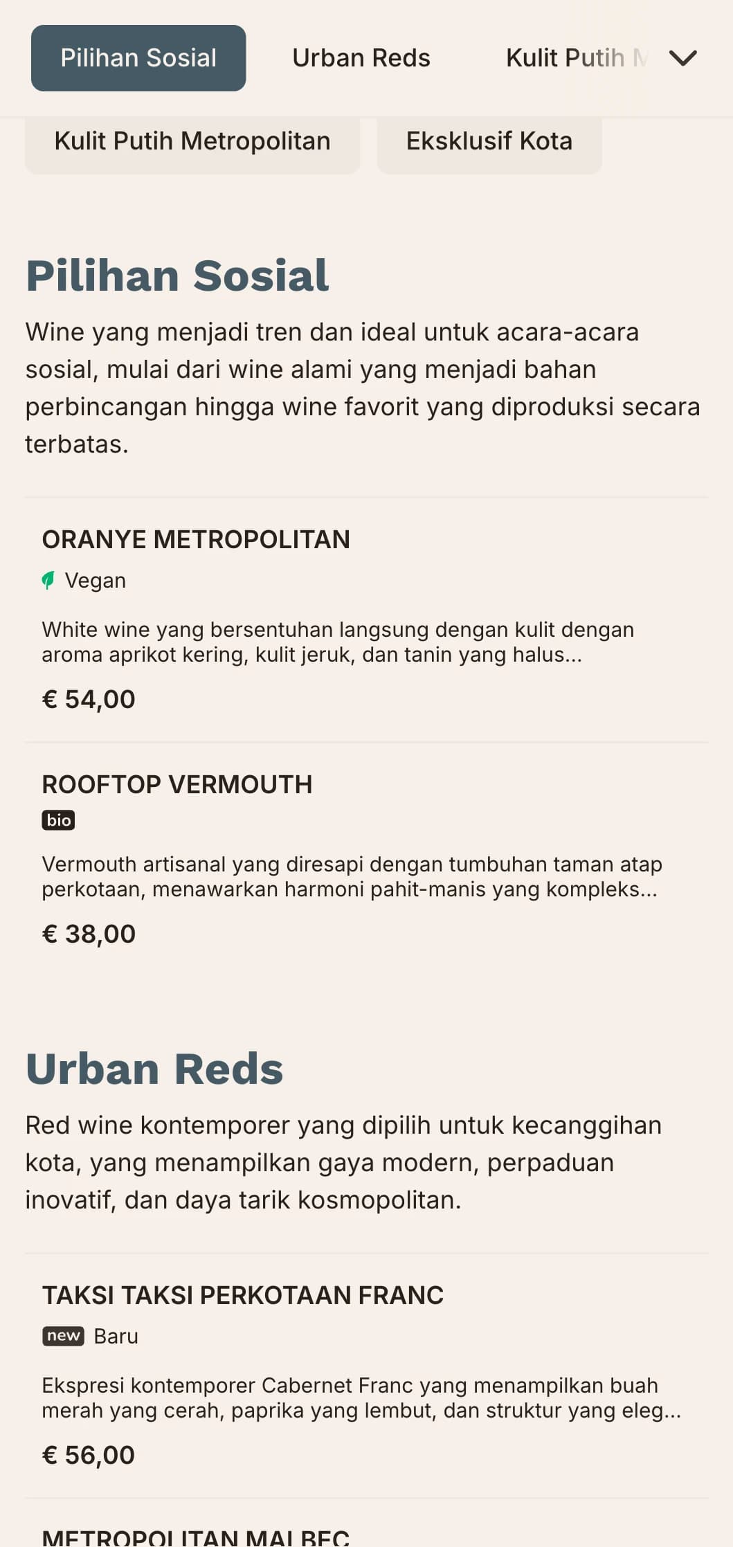 Templat daftar anggur yang ramping dan terinspirasi dari perkotaan dengan elemen arsitektur dan estetika kontemporer, ideal untuk bar anggur di kota dan tempat makan modern.