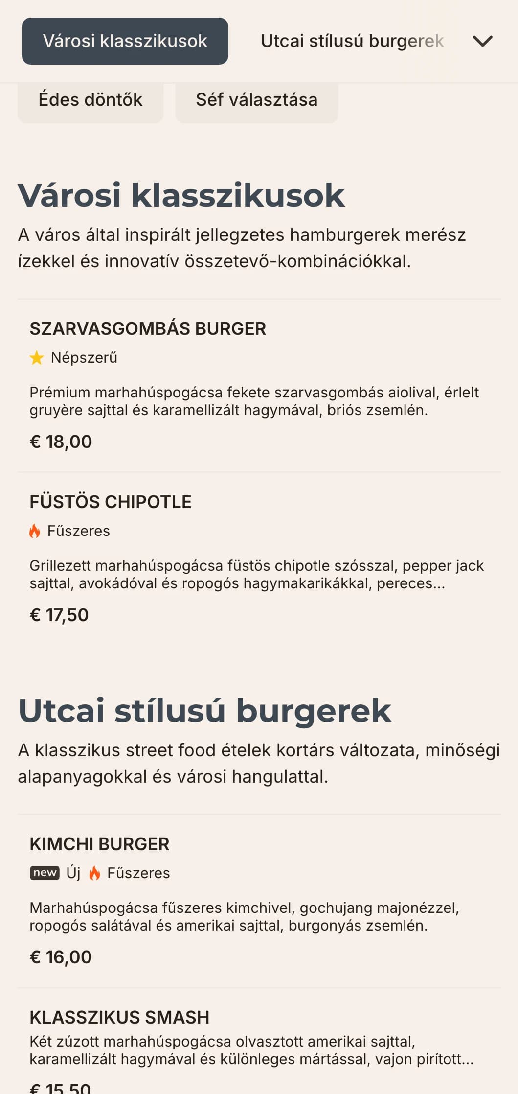 Elegáns kortárs burgerbár design minimalista tipográfiával és ipari ihletésű elemekkel a városi ételek rajongóinak.