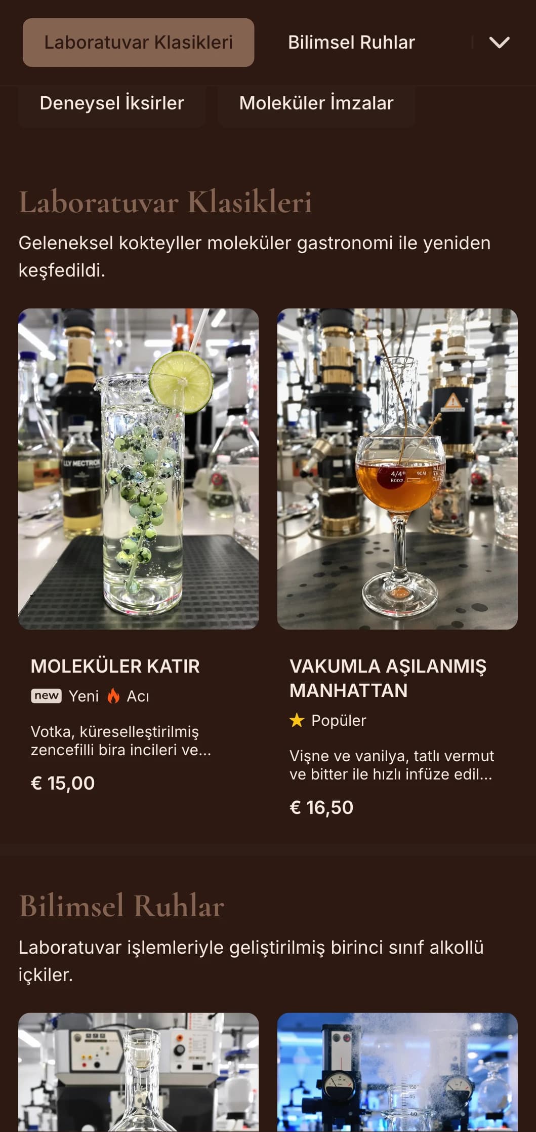 Craft kokteyl barları için botanik unsurlar içeren gizemli mor tasarım.