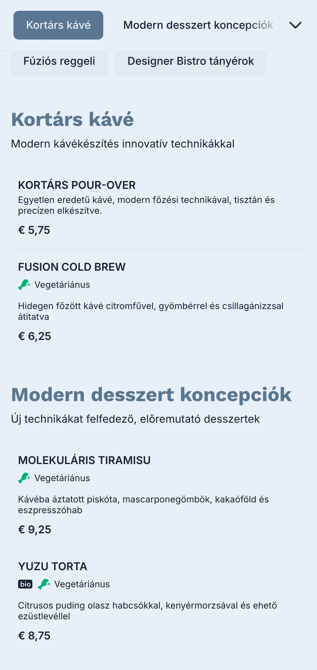 Letisztult kortárs design teáskék akcentusokkal a modern bisztrók és fúziós kávézók számára.