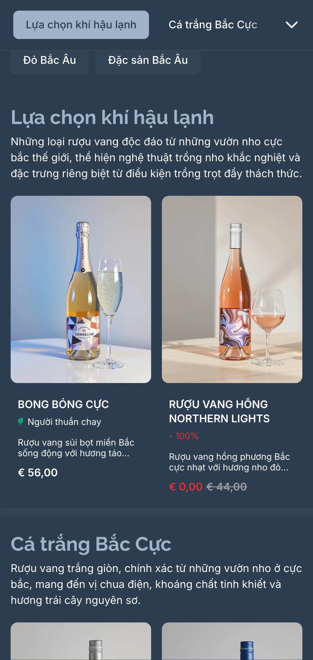 Mẫu danh sách rượu vang lấy cảm hứng từ phong cách Scandinavia với tông màu xanh mát và thiết kế tối giản, lý tưởng cho các nhà hàng Bắc Âu hiện đại và quán bar rượu vang quốc tế.