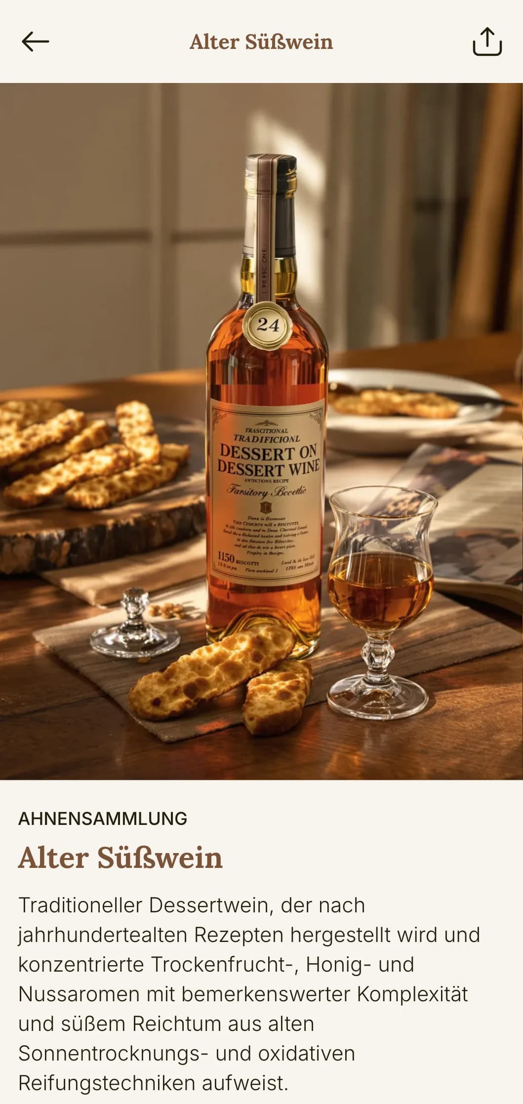 Traditionsreiche Weinkartenvorlage mit dunkelbraunen Akzenten und klassischer Typografie, perfekt für etablierte Weingüter und historische Restaurants.