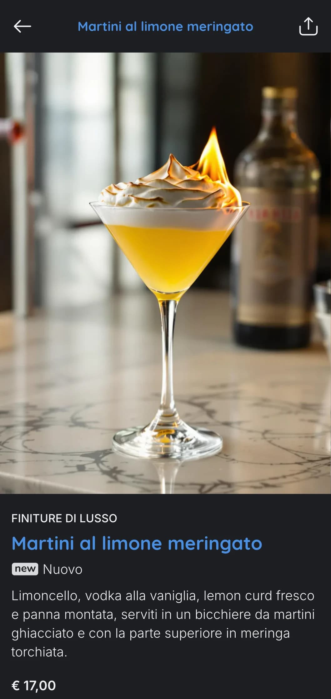 Un design contemporaneo e dai toni freddi per bar e lounge di hotel di lusso, caratterizzato da una tipografia elegante e da accenti azzurri.