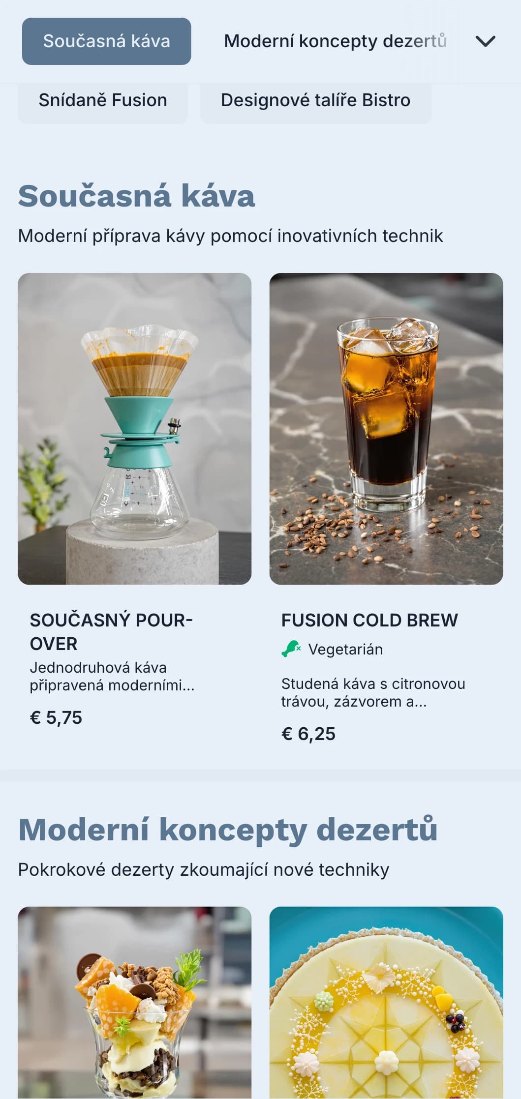 Čistý moderní design s akcenty v barvě teal pro moderní bistra a fusion kavárny.
