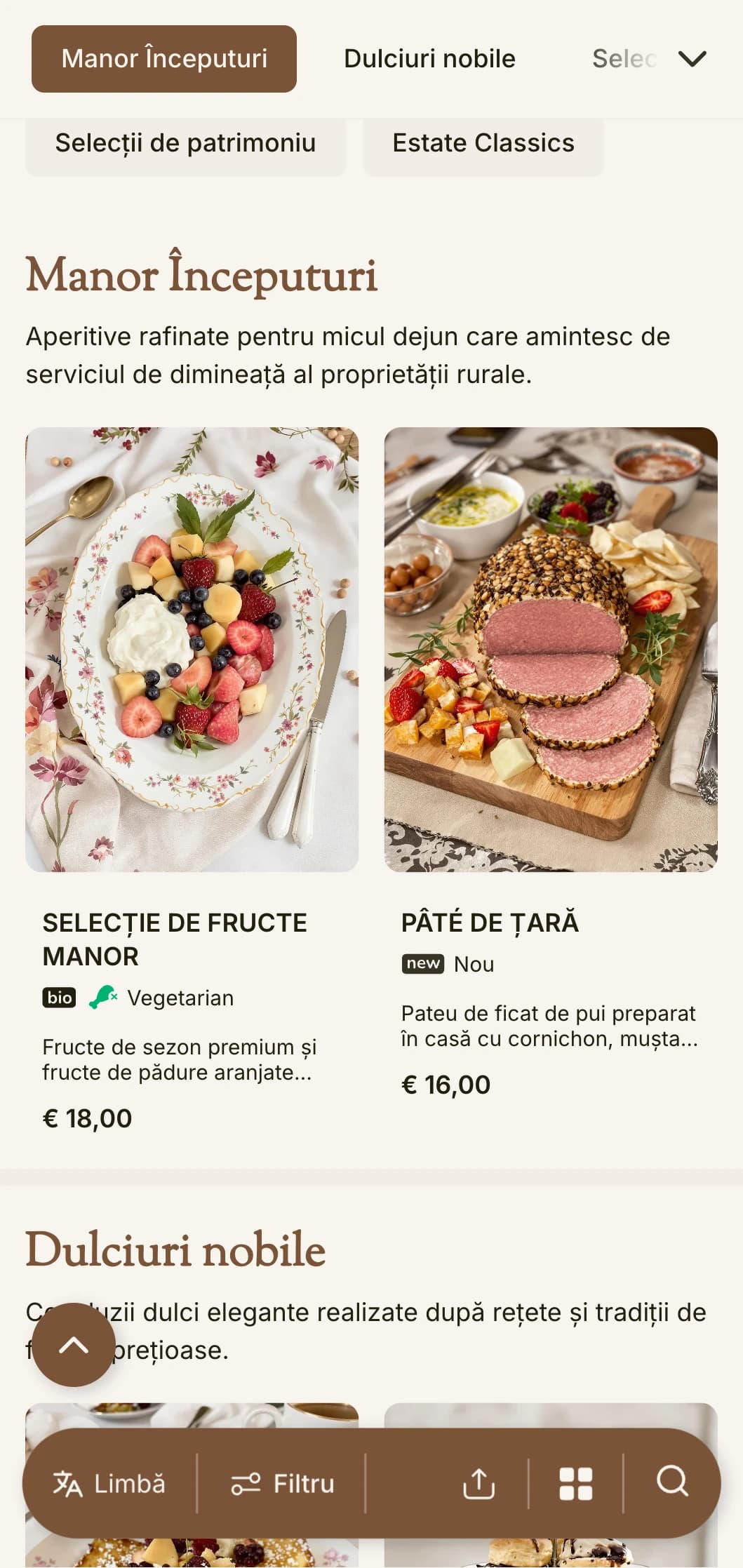 Oferte de dimineață deosebite care amintesc de mesele de la țară, prezentate cu eleganță tradițională.