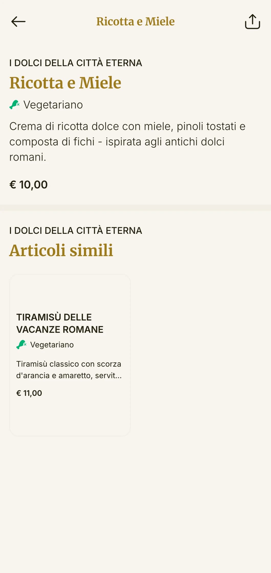 Menù classico di pizza alla romana con riferimenti storici italiani e stile elegante.