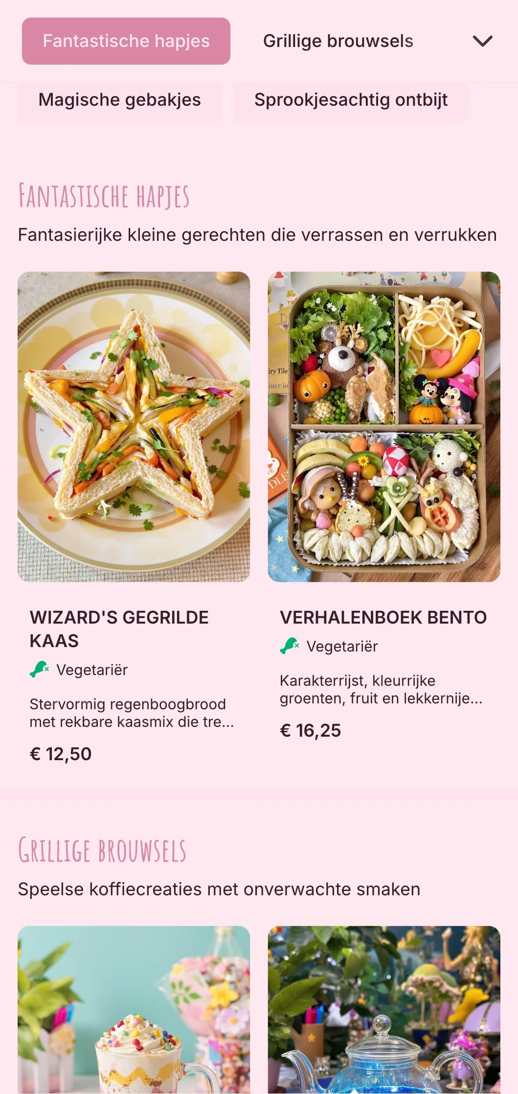 Speels roze ontwerp met grillige elementen voor creatieve banketbakkerijen en dessertcafés.