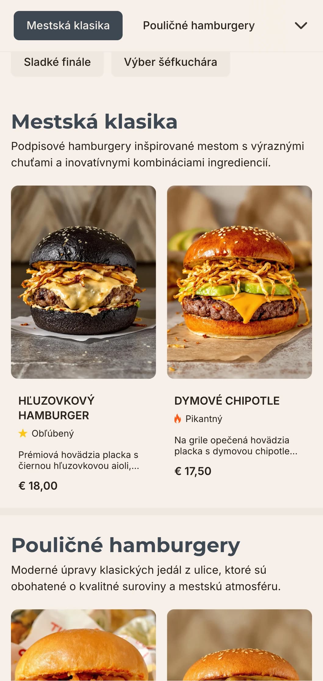 Elegantný súčasný dizajn hamburgerového baru s minimalistickou typografiou a prvkami inšpirovanými priemyselnou architektúrou pre nadšencov mestského stravovania.