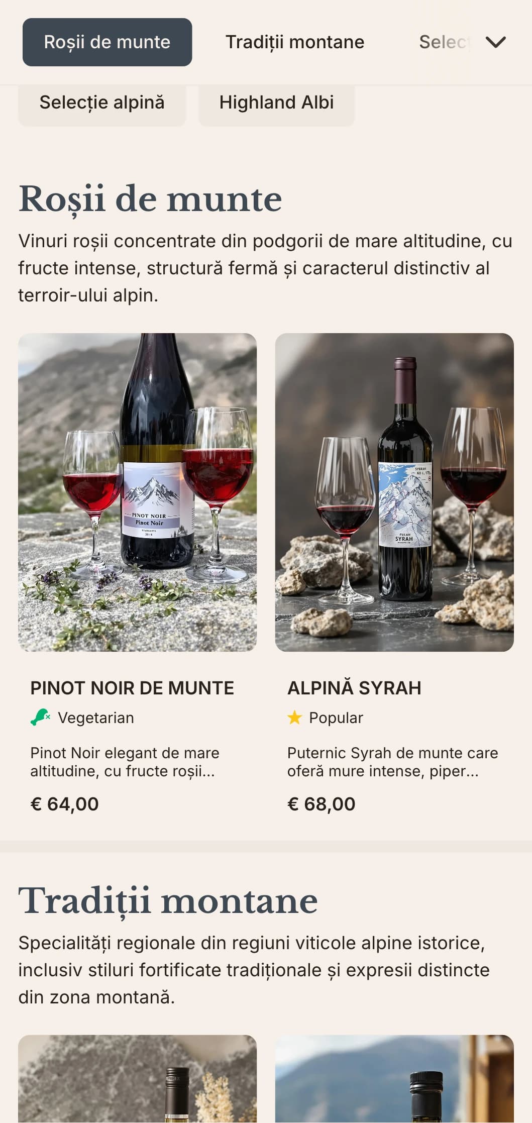Șablon pentru lista de vinuri de inspirație montană, cu accente de ardezie și estetică alpină, perfect pentru restaurantele din munți și cramele cu climă rece.