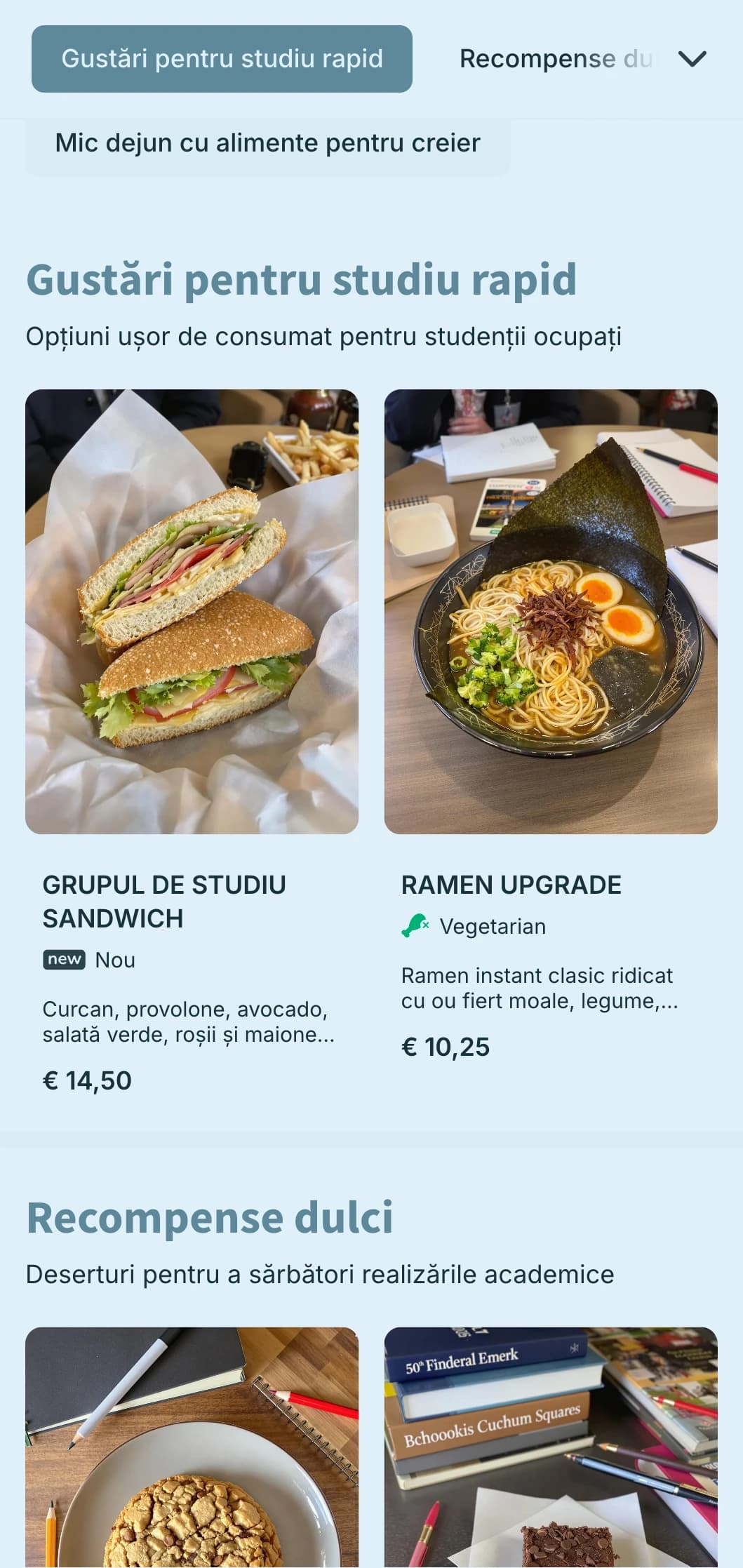 Design teal energic cu elemente tinerești pentru cafenelele din campus și locurile de întâlnire ale studenților.
