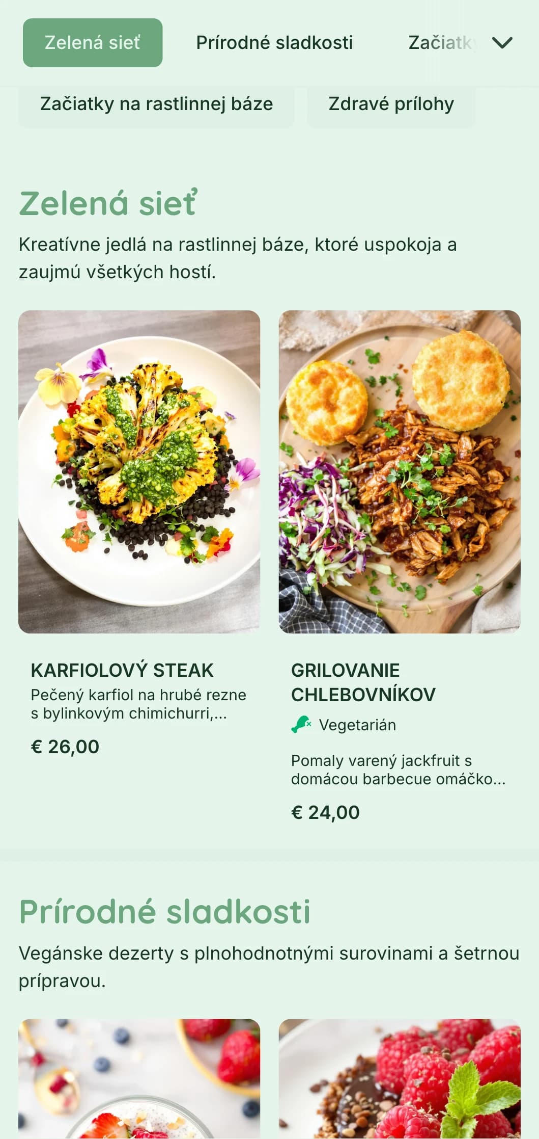 Čerstvý rastlinný catering so zameraním na pestrú prezentáciu, inovatívnu vegánsku kuchyňu a udržateľné prvky pre podujatia, ktoré sú zamerané na zdravie.