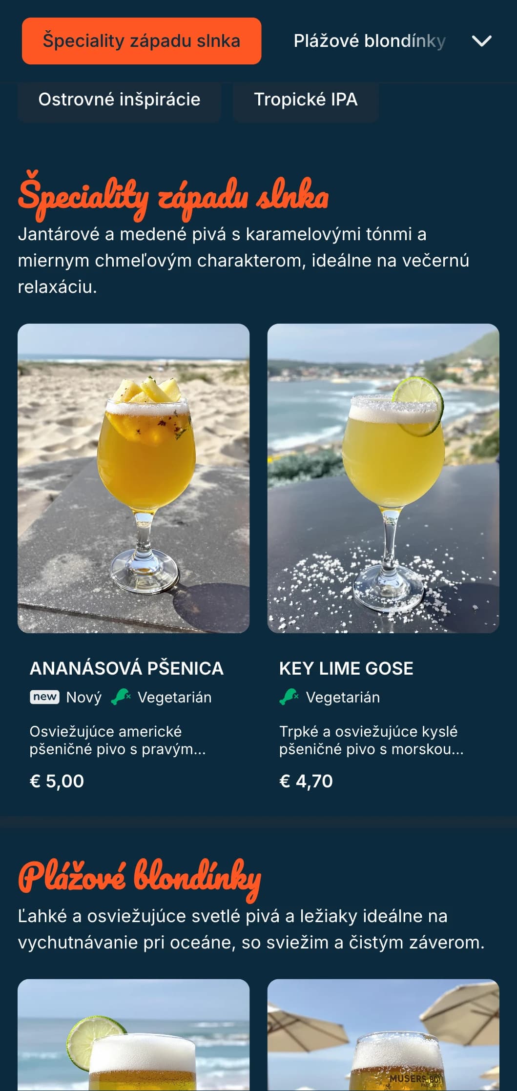 Ľahký a osviežujúci dizajn pre bary pri oceáne a pobrežné pivárne s modrými odtieňmi a bezstarostnou estetikou.