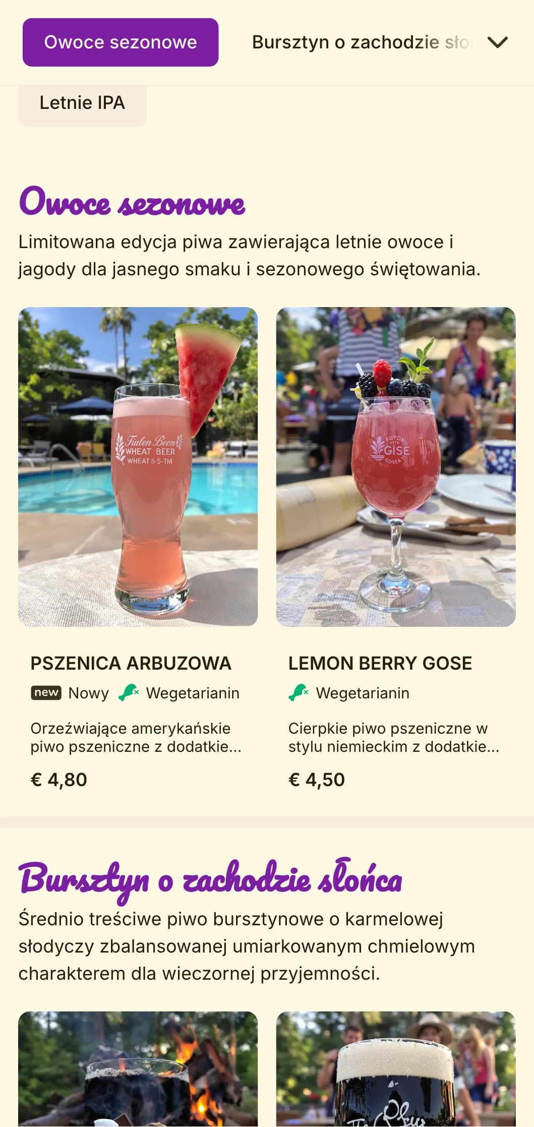 Jasny i słoneczny design ze złotymi odcieniami i ciepłymi akcentami, idealny do letnich ogródków piwnych i sezonowych ofert piwa.