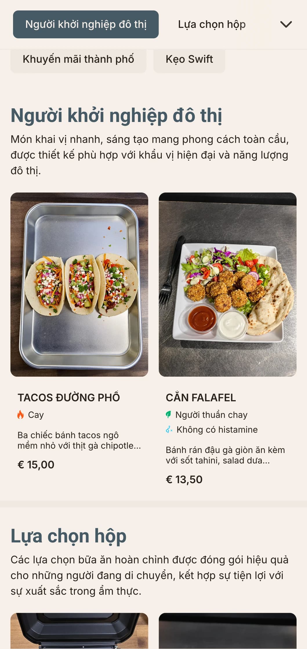 Thiết kế thực đơn bữa trưa hiện đại, táo bạo dành cho các điểm ăn uống nhanh bình dân, có kiểu chữ năng động và bố cục hiệu quả dành cho những người thành thị muốn có bữa ăn trưa chất lượng.