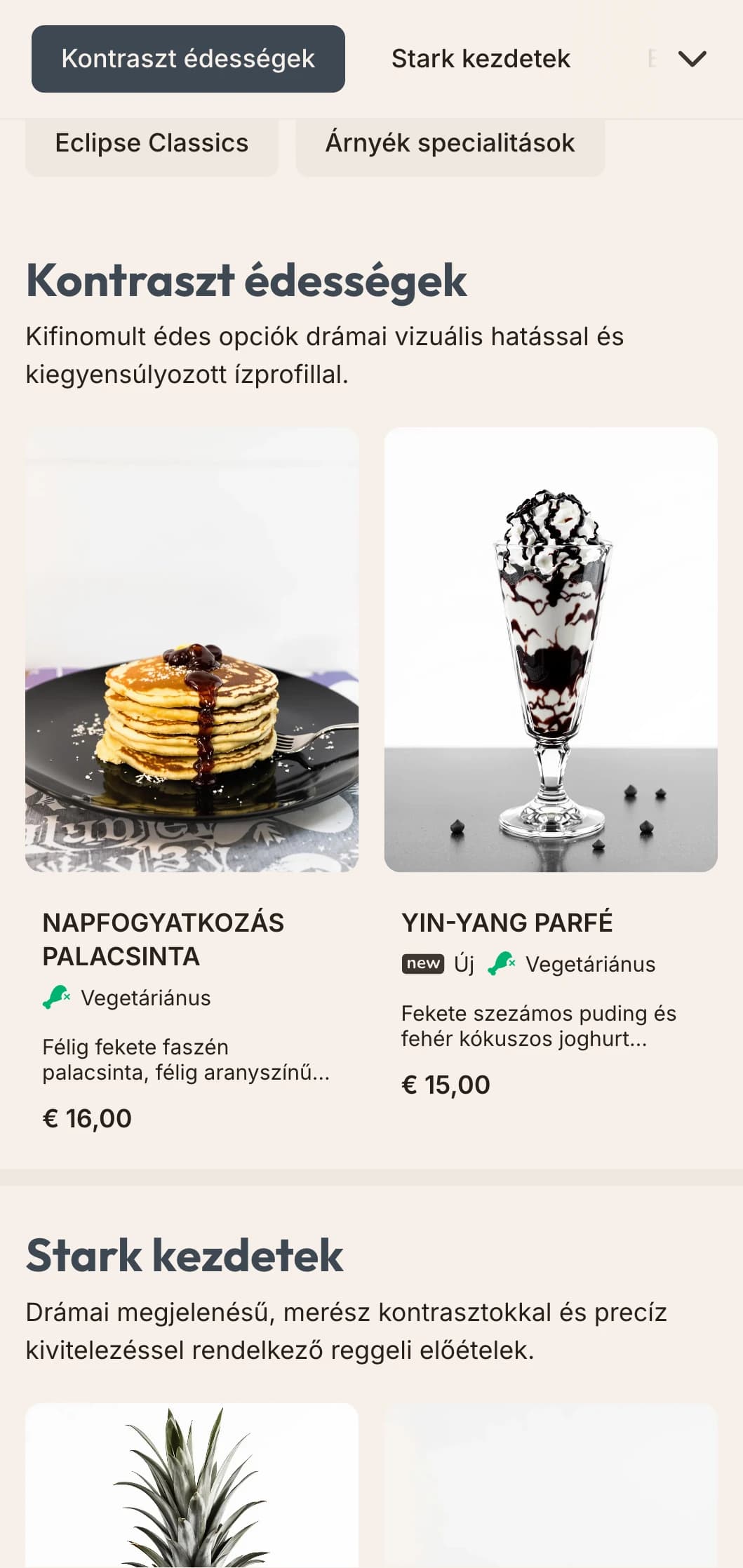 Drámai reggeli ételek, amelyekben erős kontrasztok, precíz tálalás és merész ízkombinációk jellemzik.