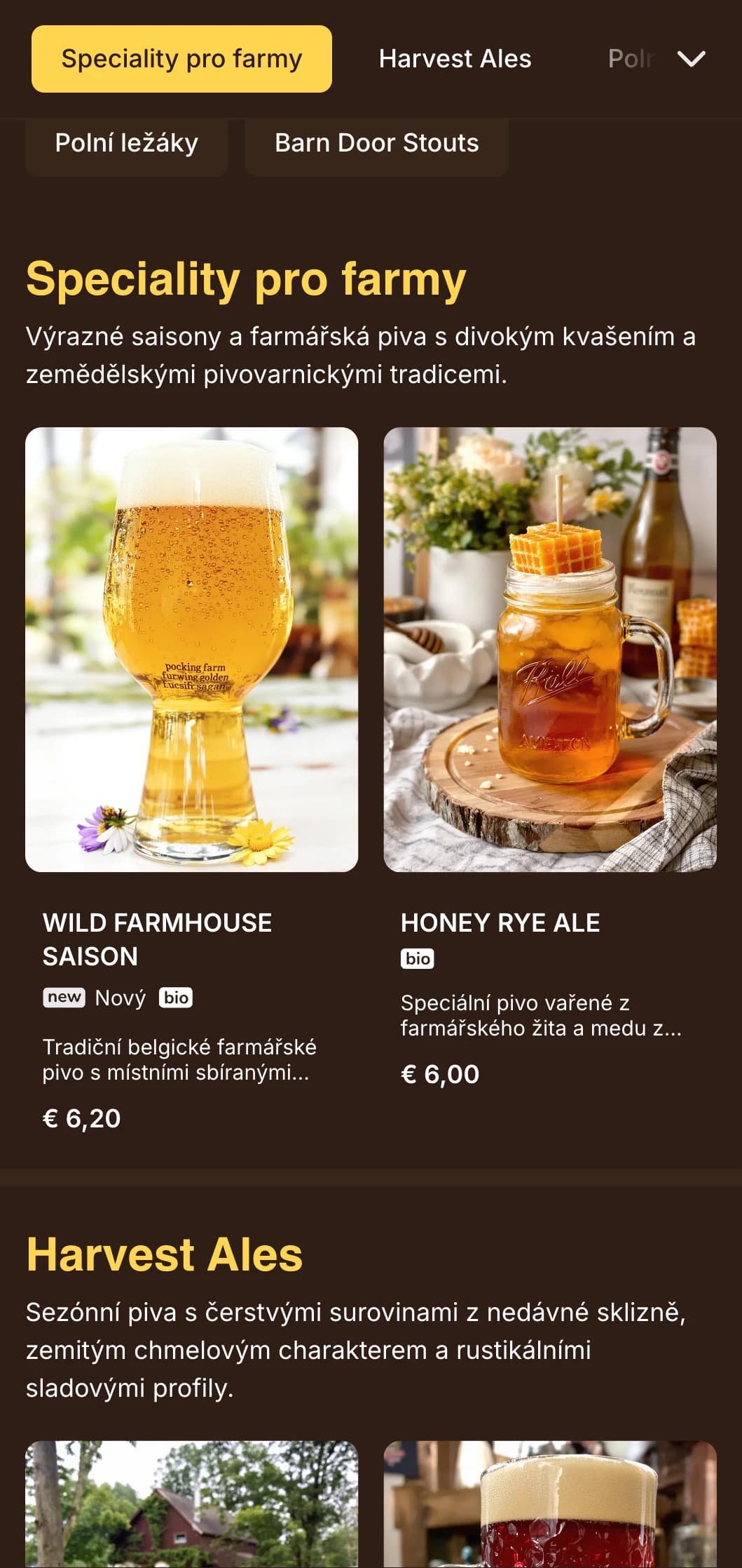 Rustikální a útulný design inspirovaný estetikou farmy, ideální pro venkovské pivovary a specialisty na farmářské pivo.