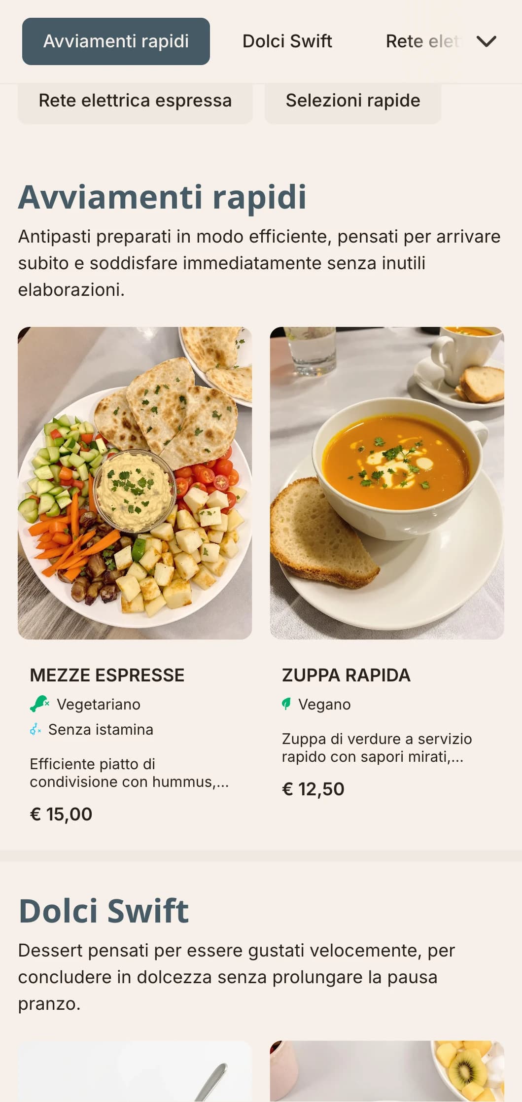 Un design del menu del pranzo efficiente e lineare, che punta sulla chiarezza e sulla rapidità delle decisioni, ideale per i punti di ristoro più frequentati e per i ristoranti espressi.