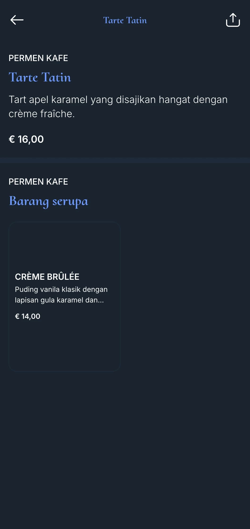 Menu makan malam yang terinspirasi dari Prancis dengan elemen bistro klasik dan aksen biru tua, sempurna untuk hidangan Prancis.