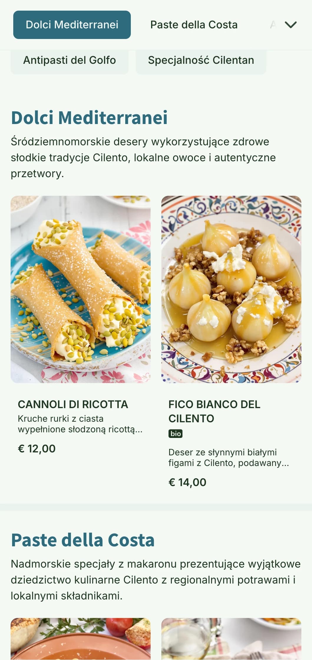 Inspirowany kuchnią śródziemnomorską design celebruje zachowane tradycje kulinarne wybrzeża Cilento w Kampanii.