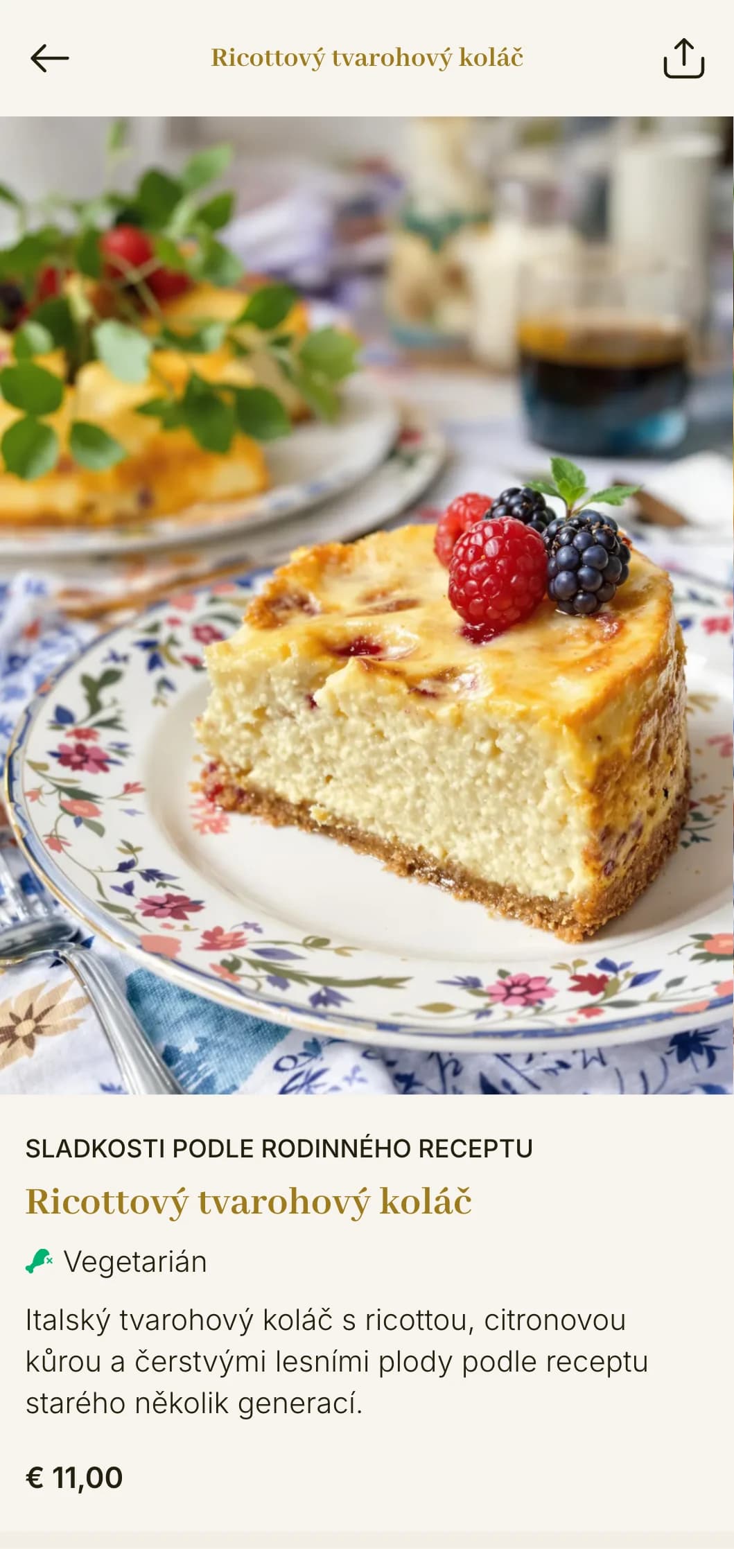 Klasické menu inspirované italskou kuchyní s tradiční typografií a teplými akcenty.