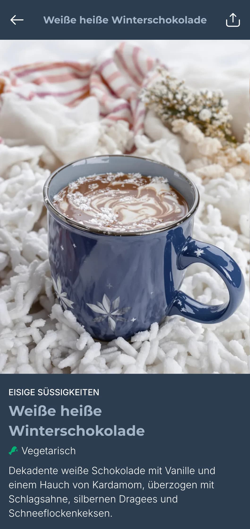 Kühle, vom Winter inspirierte Brunch-Vorlage mit eisigen Blautönen, geeignet für saisonale Menüs und gemütliche Wintercafés.