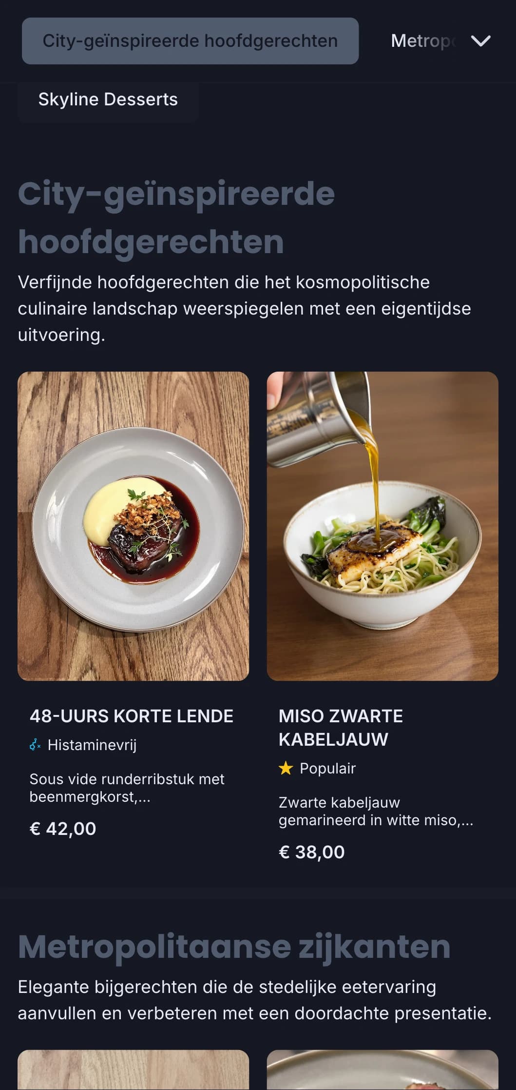 Een gedurfd, kosmopolitisch ontwerp dat de essentie van luxueus dineren in de stad vastlegt met een verfijnde, eigentijdse esthetiek.