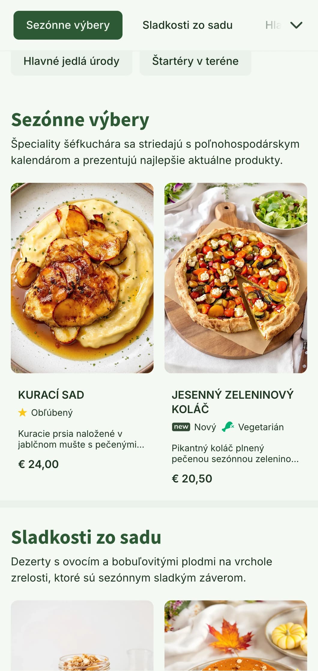 Sezónne obedové menu s motívom úrody, teplými jesennými tónmi a poľnohospodárskymi prvkami, ideálne pre reštaurácie a vidiecke reštaurácie.