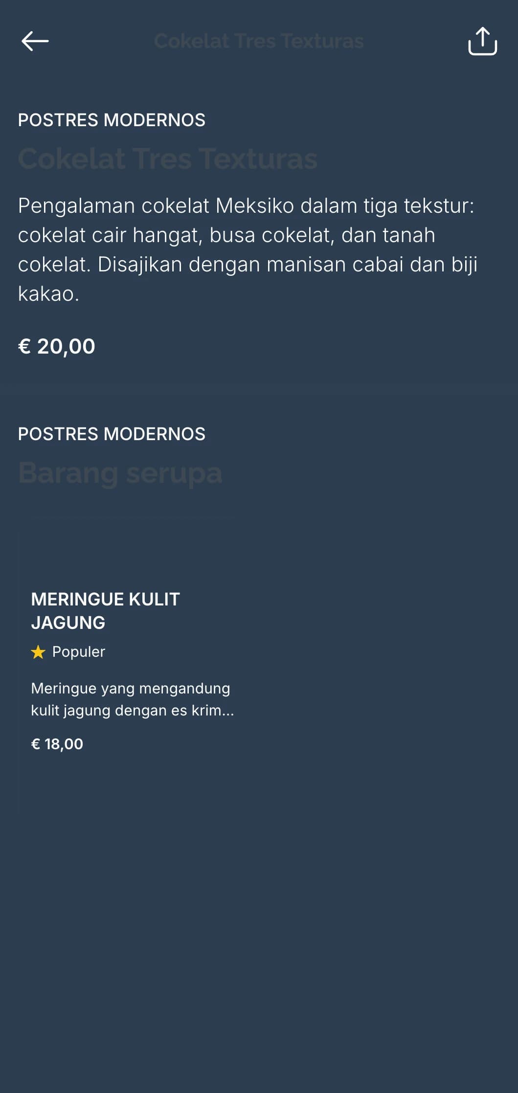 Menu santapan Meksiko kontemporer dengan garis-garis yang bersih, estetika minimalis, dan masakan fusion yang disajikan dalam format yang elegan dan bersahaja.