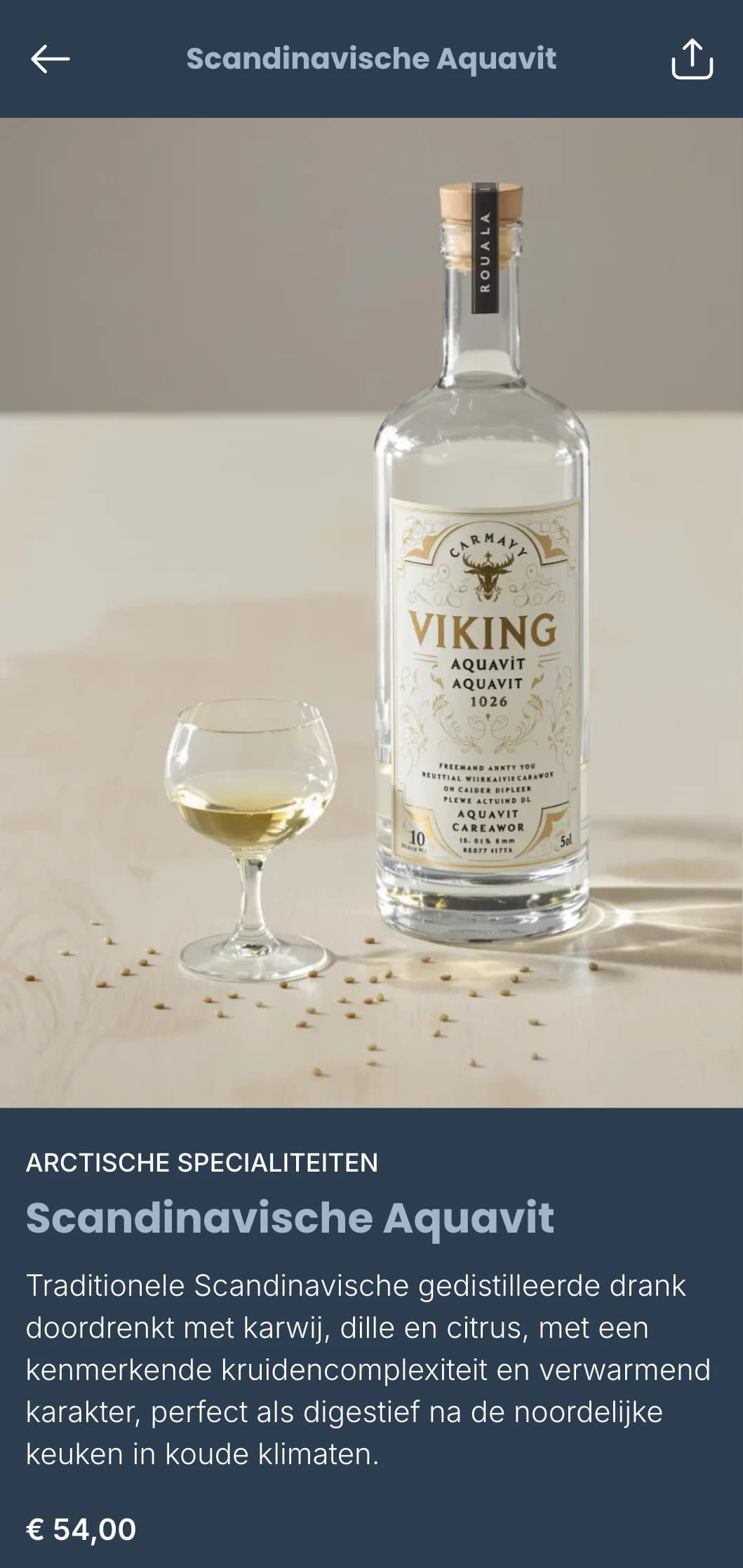 Sjabloon voor Scandinavisch geïnspireerde wijnkaart met ijsblauwe tinten en minimalistisch ontwerp, ideaal voor hedendaagse Scandinavische restaurants en internationale wijnbars.