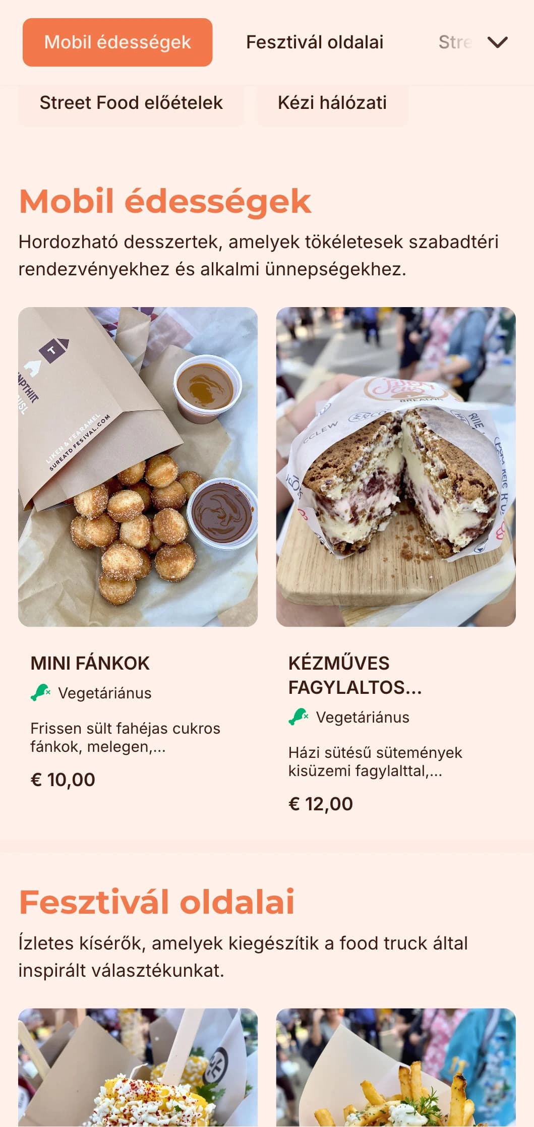 A food truck konyha által inspirált, vidám, megközelíthető étkeztetés, amely kézzel fogható kedvenceket és alkalmi megjelenést kínál szabadtéri rendezvényekre és fesztiválokra.