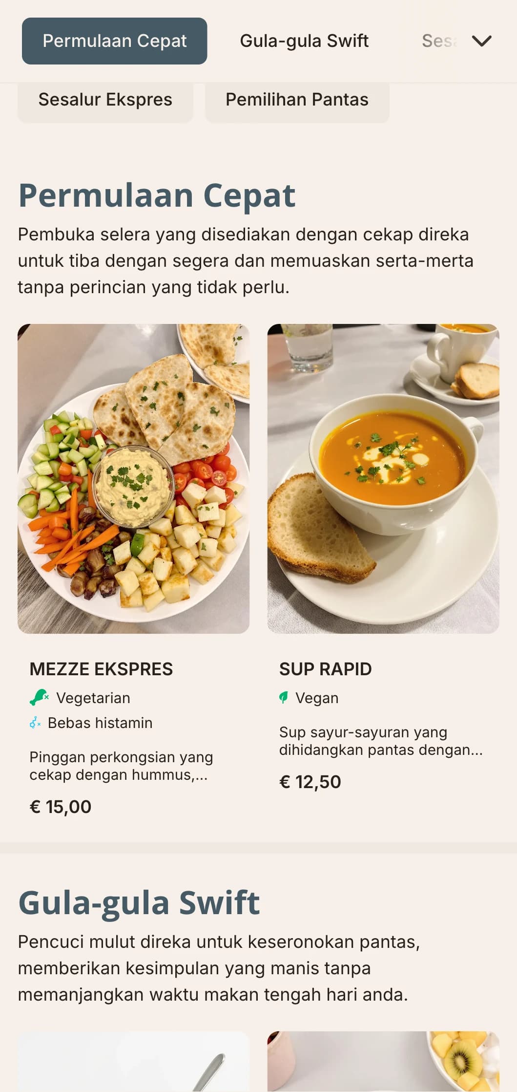 Reka bentuk menu makan tengah hari yang cekap dan ringkas memfokuskan pada kejelasan dan membuat keputusan yang cepat, sesuai untuk tempat makan tengah hari yang sibuk dan kedai makan ekspres.