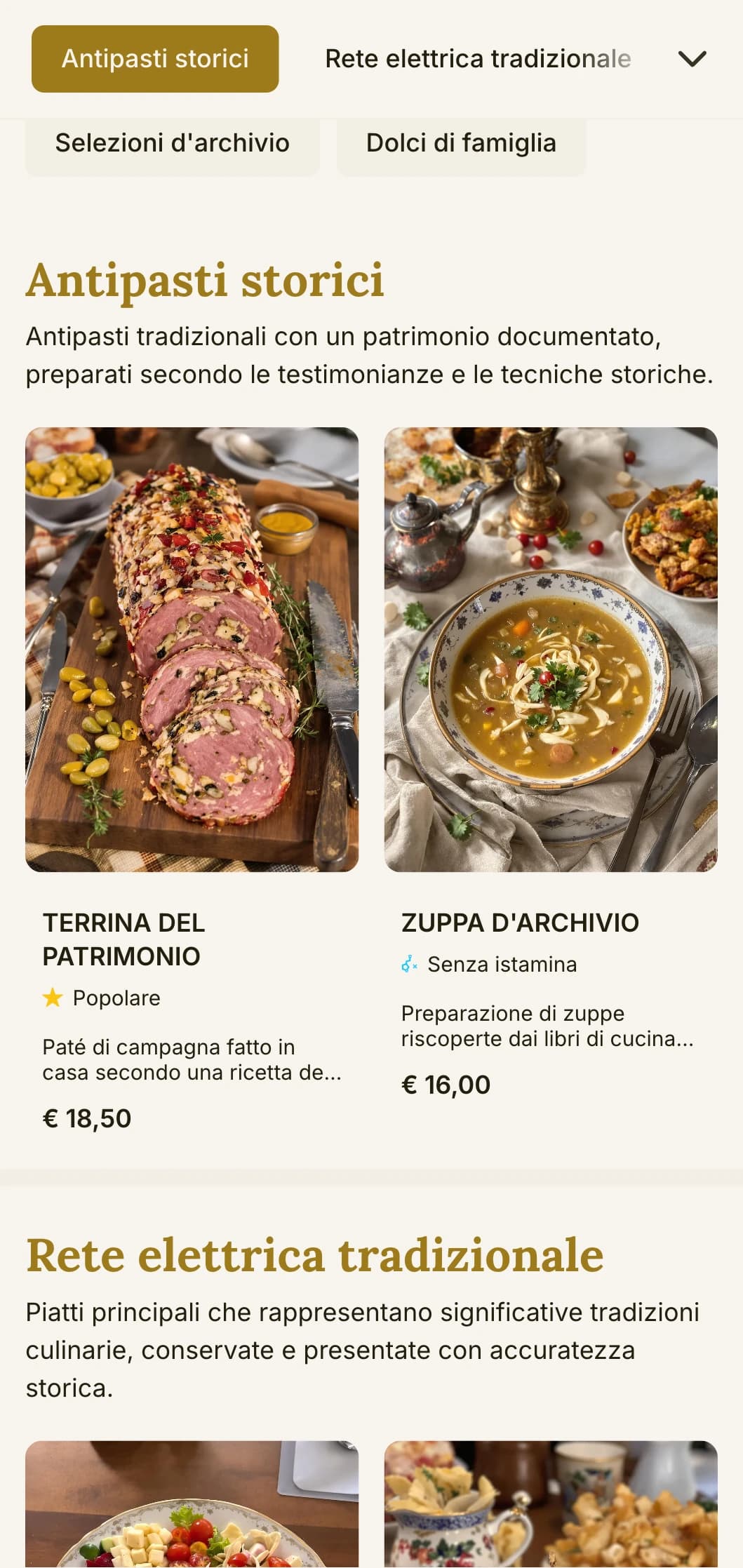 Design di menu per il pranzo storico, incentrato sul patrimonio, con elementi tradizionali e tipografia senza tempo, adatto a ristoranti di riferimento e stabilimenti con una lunga storia.