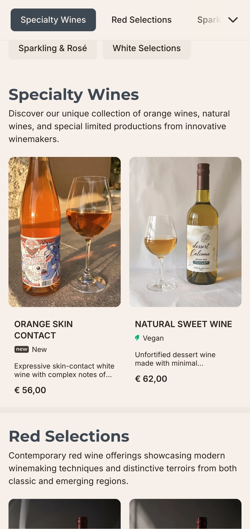 Contemporary wine list template with clean lines and minimalist aesthetic, ideal for trendy urban wine bars and modern dining establishments.