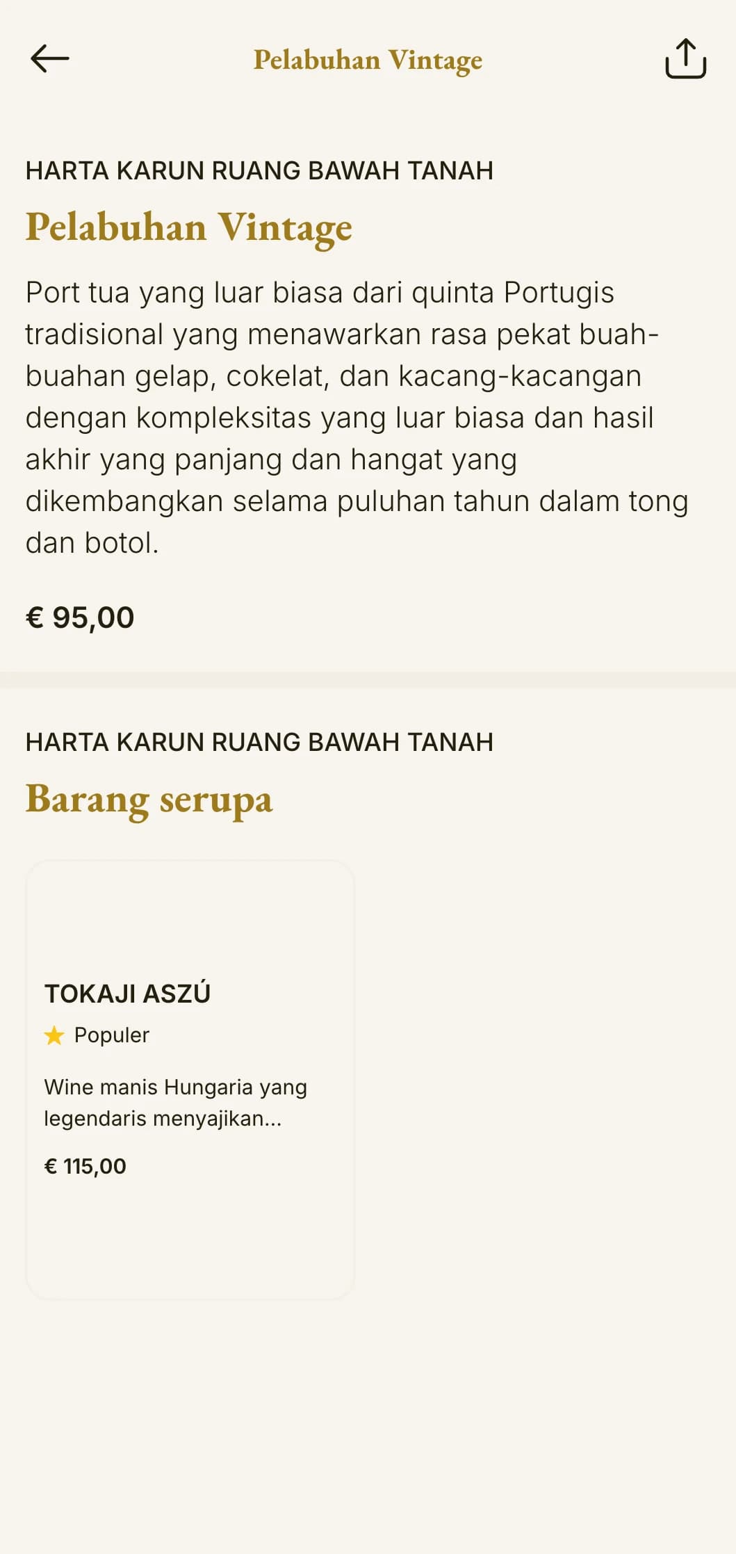 Templat daftar anggur tradisional yang hangat dengan aksen kuning dan elemen warisan, cocok untuk kilang anggur yang sudah mapan dan restoran klasik.
