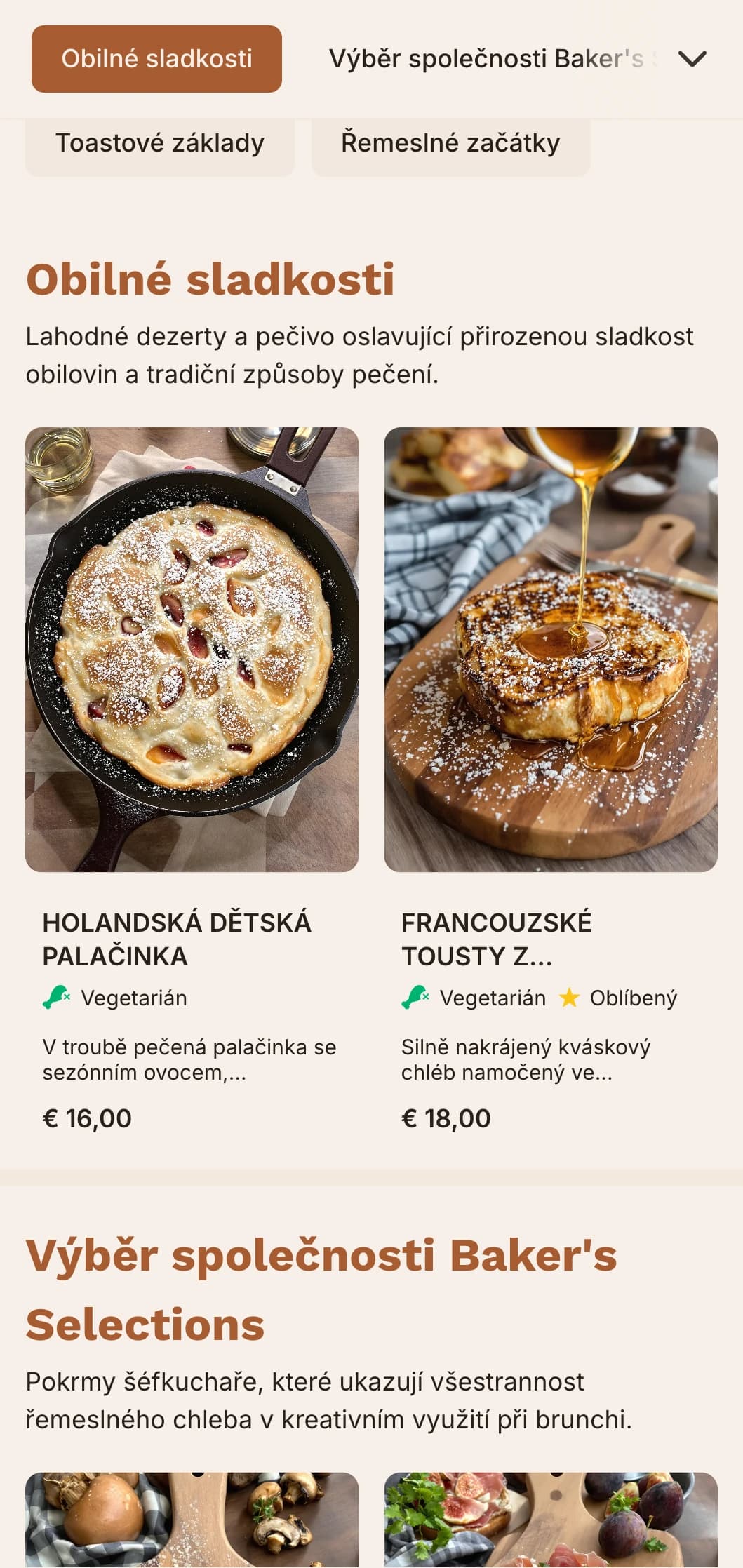 Moderní šablona na brunch zaměřená na řemeslné chleby a polevy, vhodná pro kavárny a pekárny s řemeslnými toasty.