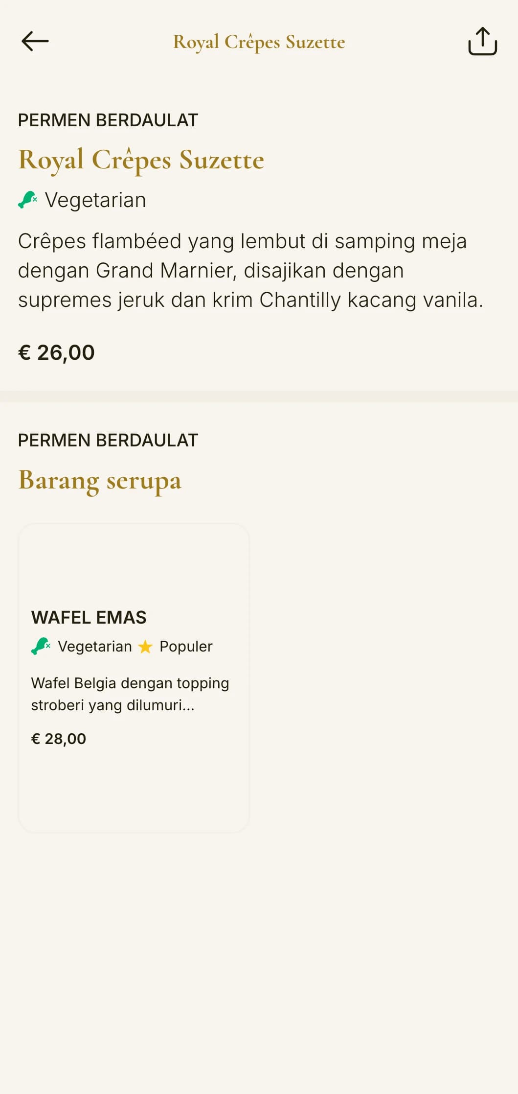 Pengalaman bersantap pagi yang mewah dengan bahan-bahan premium dan presentasi yang canggih untuk tamu yang cerdas.